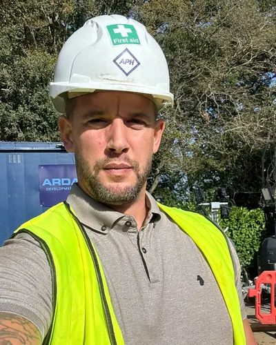 Ben Phillips, director of Chelmsford Floor Screeding Ltd, on site